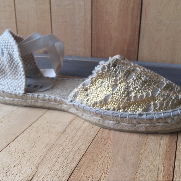 New, Unworn Cotton Crochet Flat Valenciana Espadrilles - Picture 4 of 8